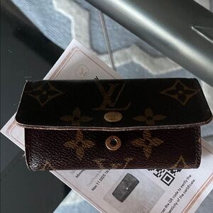 Louis Vuitton Black and Gold Monogram Key Holder